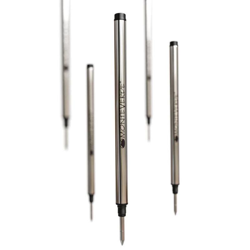 Monteverde Recambio Rollerball para Montblanc Punta Fina Negro Pack de 2