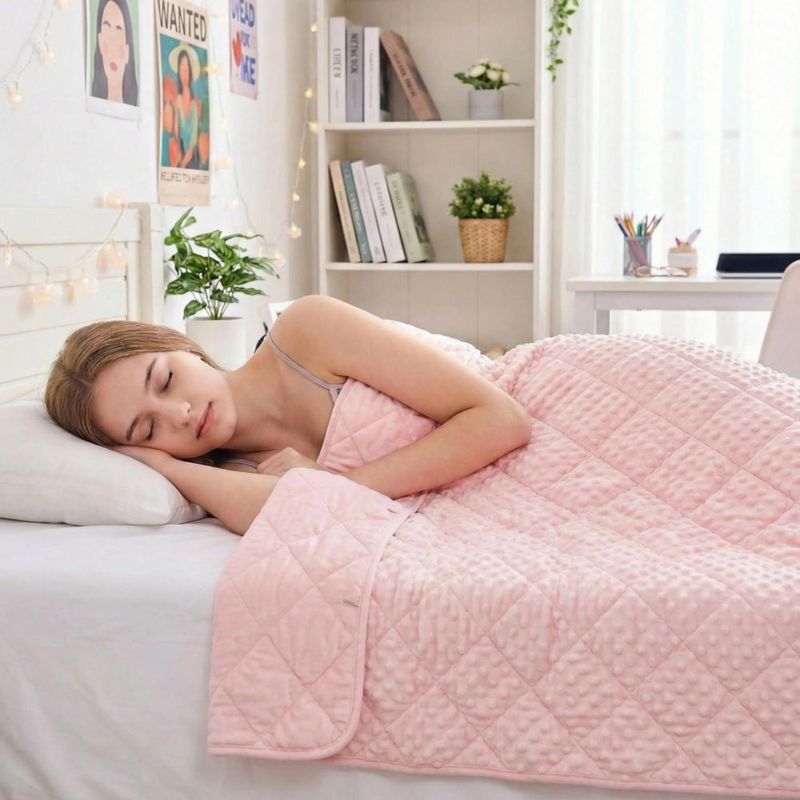 Manta con peso yescool 45 kg 122 × 183 cm Rosa Twin