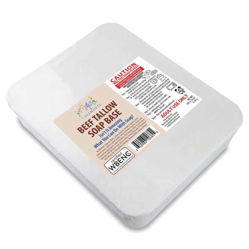 Base de jabón Primal Elements 45 kg con sebo de res – Derretir y verter