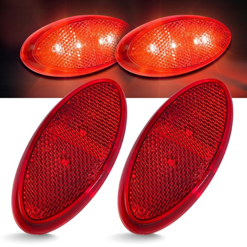 Luz de paso Command Electronics 10 cm roja paquete de 2