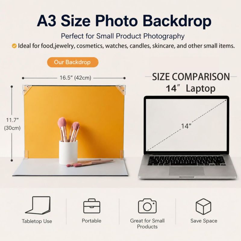 Kit de Fotografía BYSTONE 42 x 30 cm 8 piezas