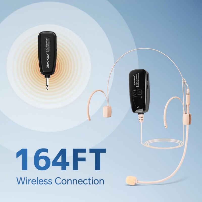 Micrófono inalámbrico XIAOKOA 2.4G color tono piel para enseñanza