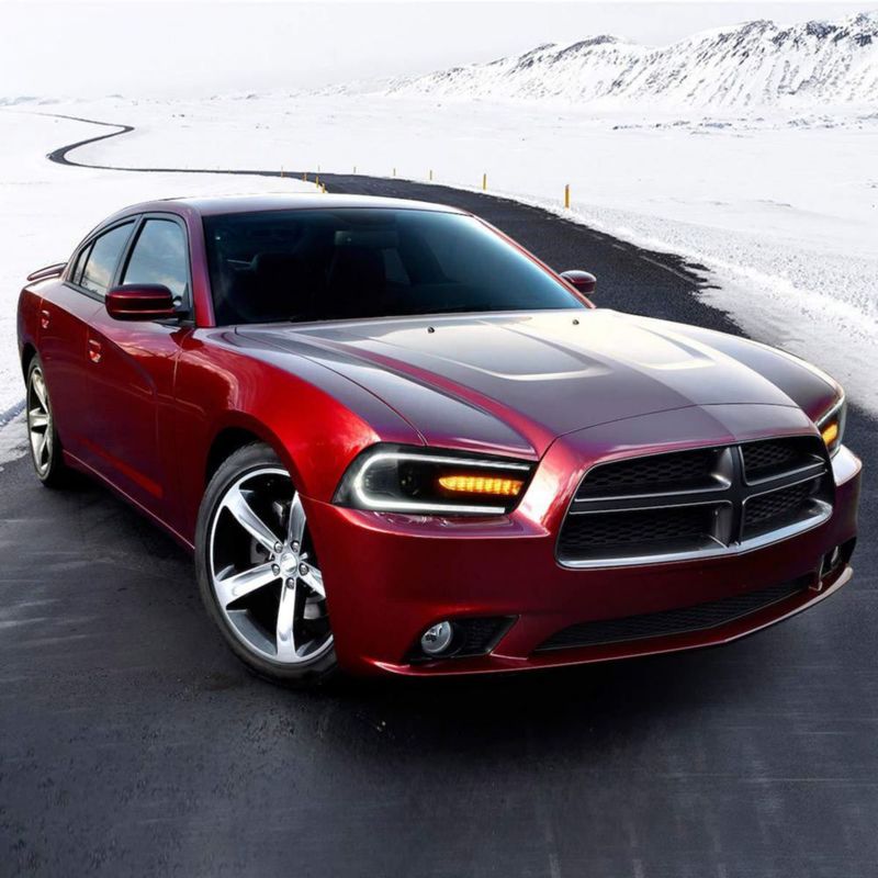 Faros delanteros LED secuenciales YUANZHENG para Dodge Charger 2011‑2014