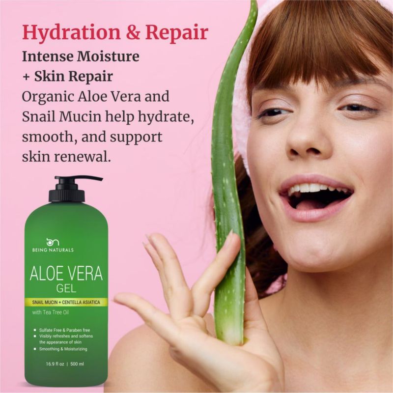 Gel de Aloe Vera Being Naturals 500 ml con Mucina de Caracol
