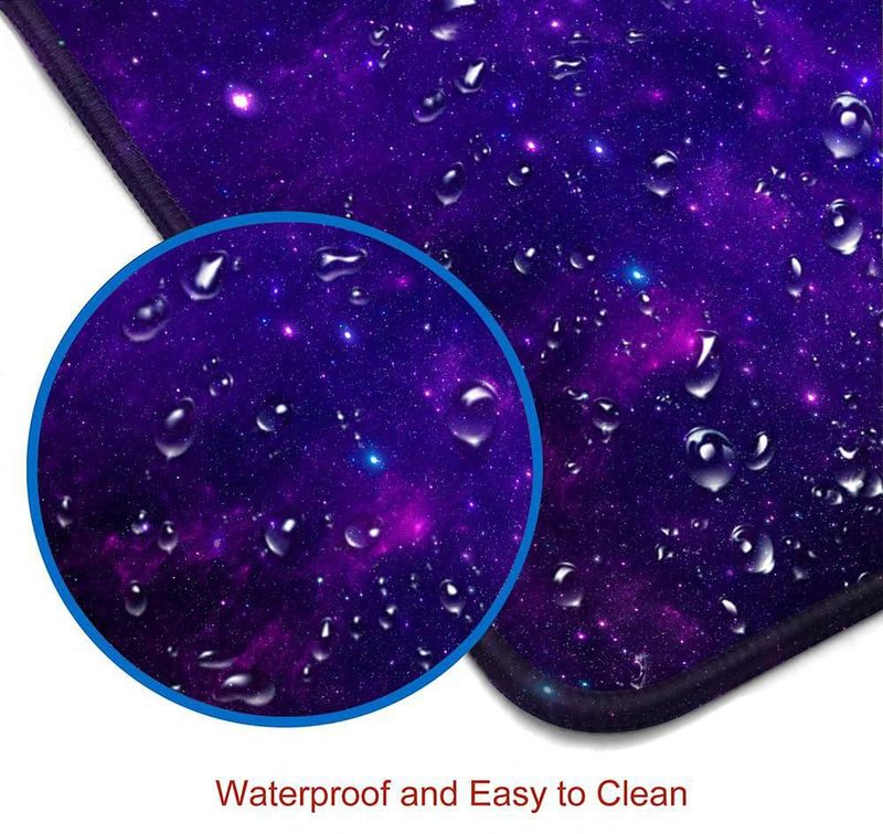 Alfombrilla de ratón SANWUMIAN 80x30 cm Galaxia púrpura con costuras