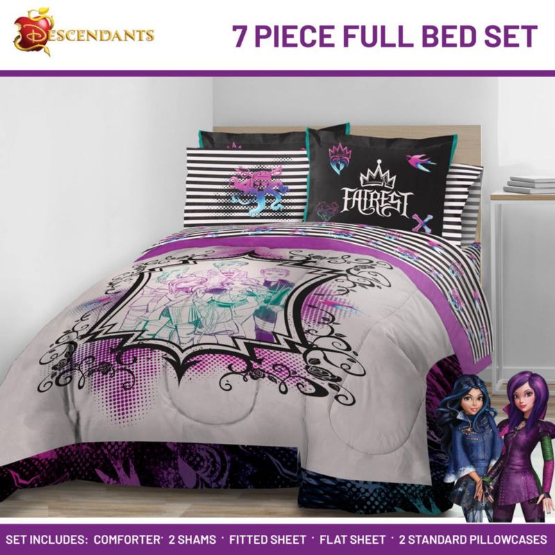 Juego de ropa de cama Jay Franco Descendants 7 piezas de microfibra completa