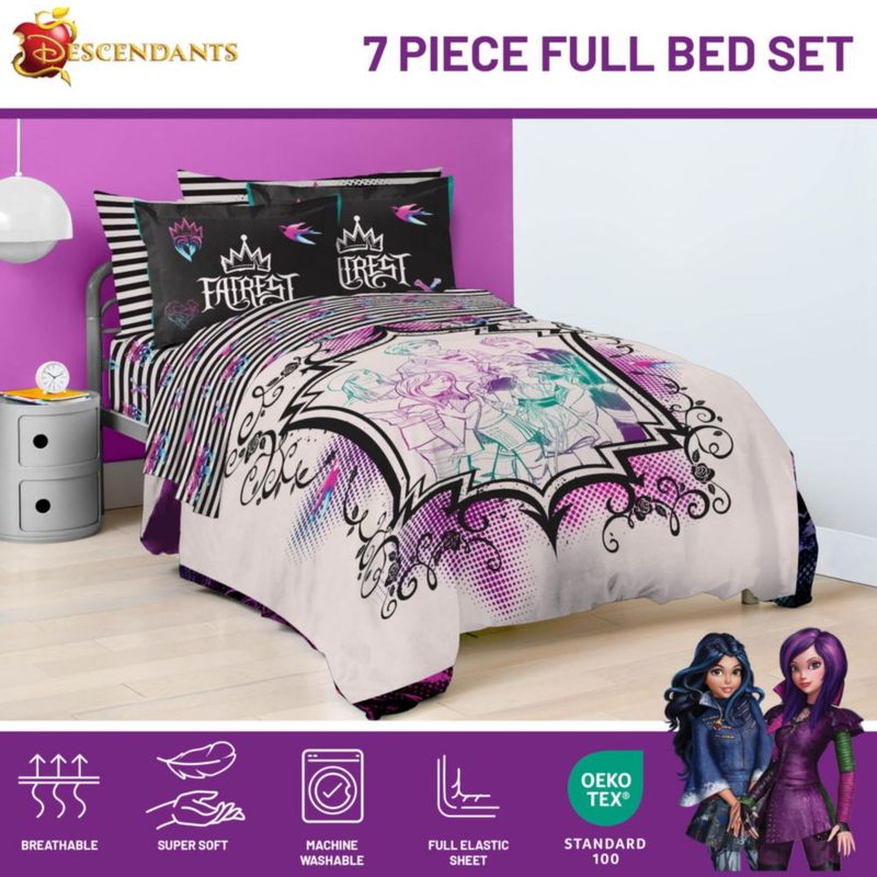 Juego de ropa de cama Jay Franco Descendants 7 piezas de microfibra completa