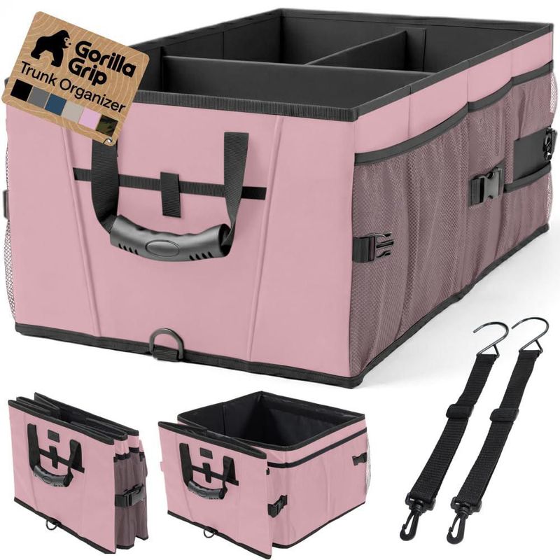 Organizador de Maletero GORILLA GRIP Grande Rosa Plegable