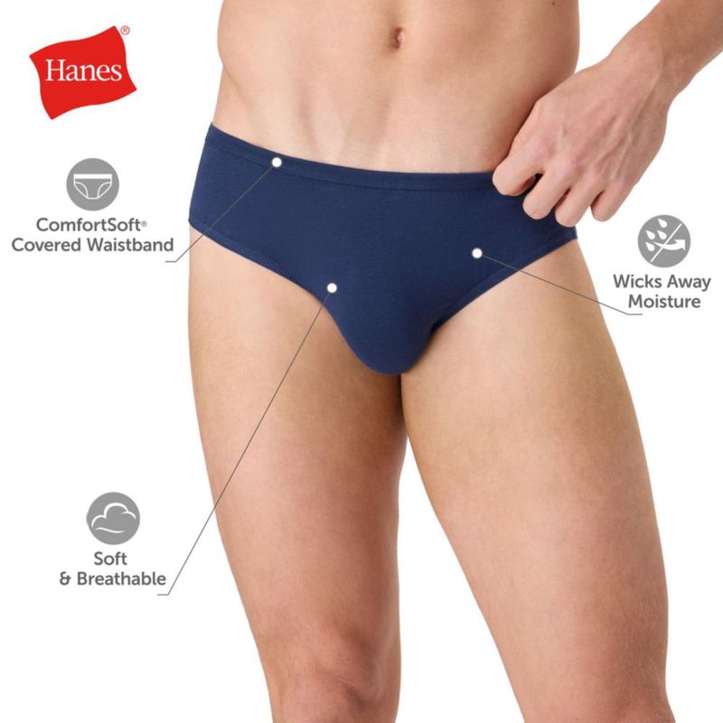 Calzoncillos Hanes estilo bikini pack de 6 algodón-elástico absorción de humedad