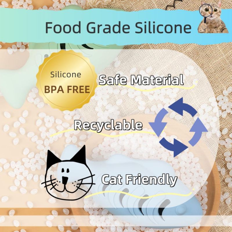 Juguete para gato Hey Jumi 2 piezas dispensador de golosinas de silicona