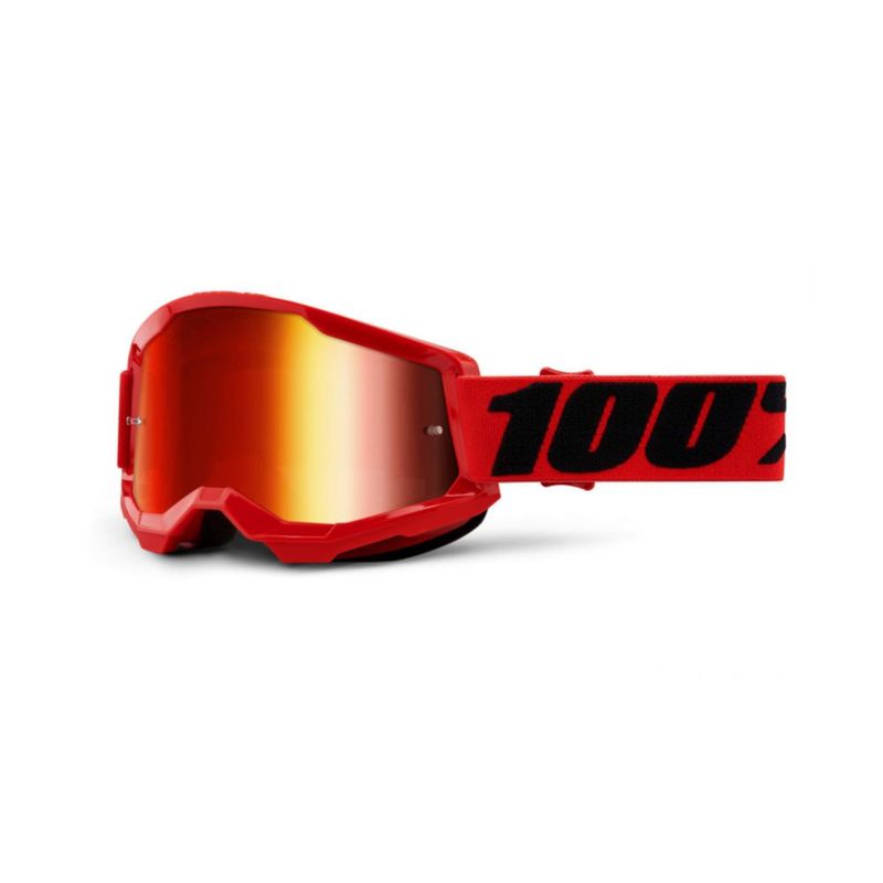 Gafas 100% Strata 2 con lente rojo espejo