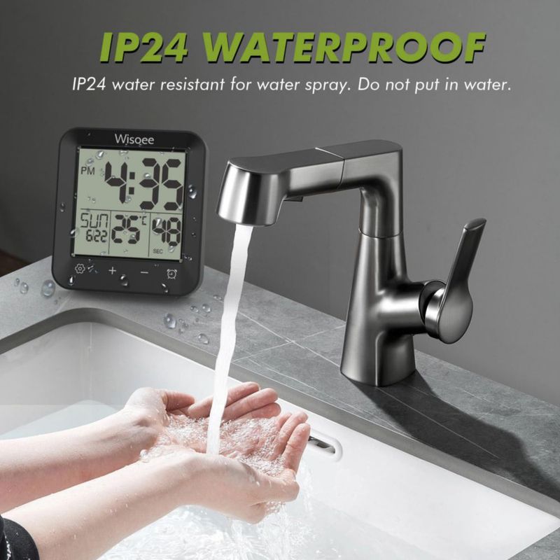Reloj de Ducha Digital Impermeable Wisoee con Temporizador