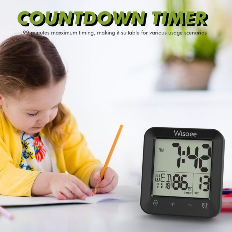 Reloj de Ducha Digital Impermeable Wisoee con Temporizador
