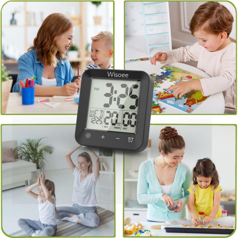 Reloj de Ducha Digital Impermeable Wisoee con Temporizador