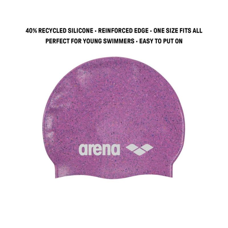Gorro de natación ARENA Junior de silicona rosa multicolor talla única