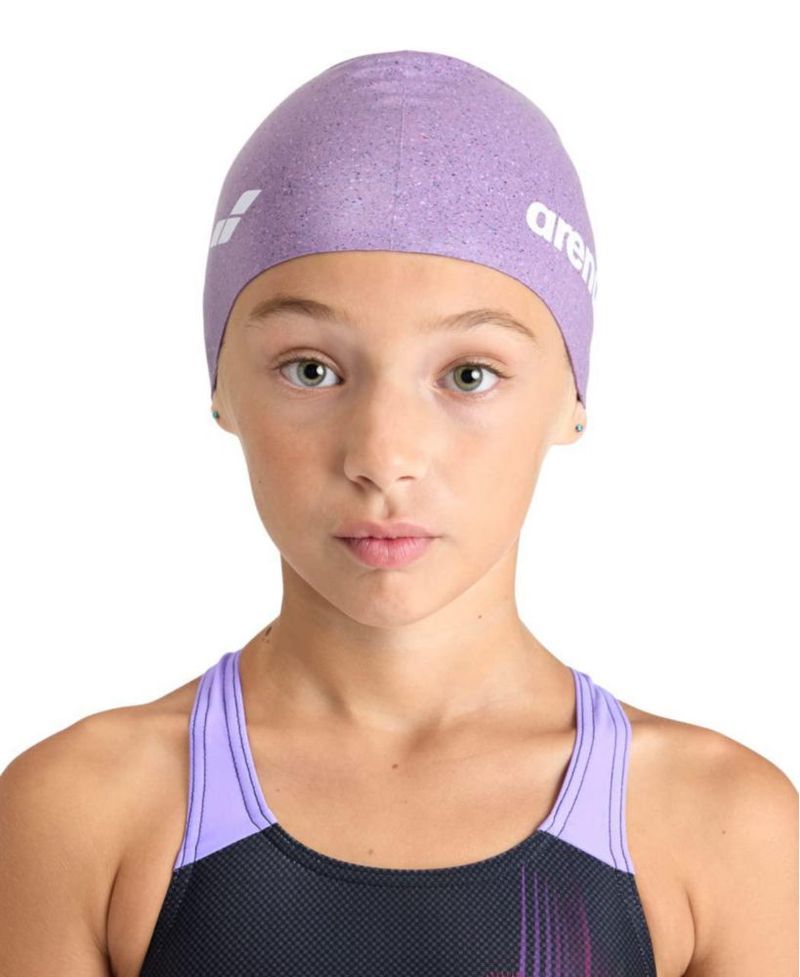Gorro de natación ARENA Junior de silicona rosa multicolor talla única