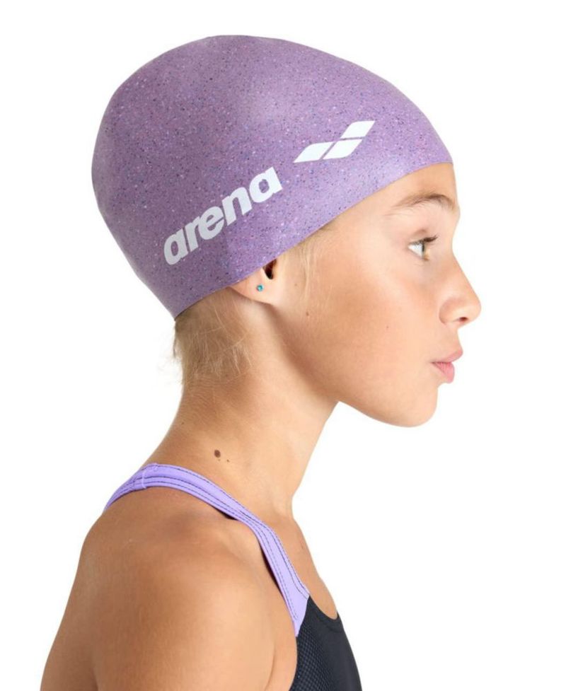 Gorro de natación ARENA Junior de silicona rosa multicolor talla única