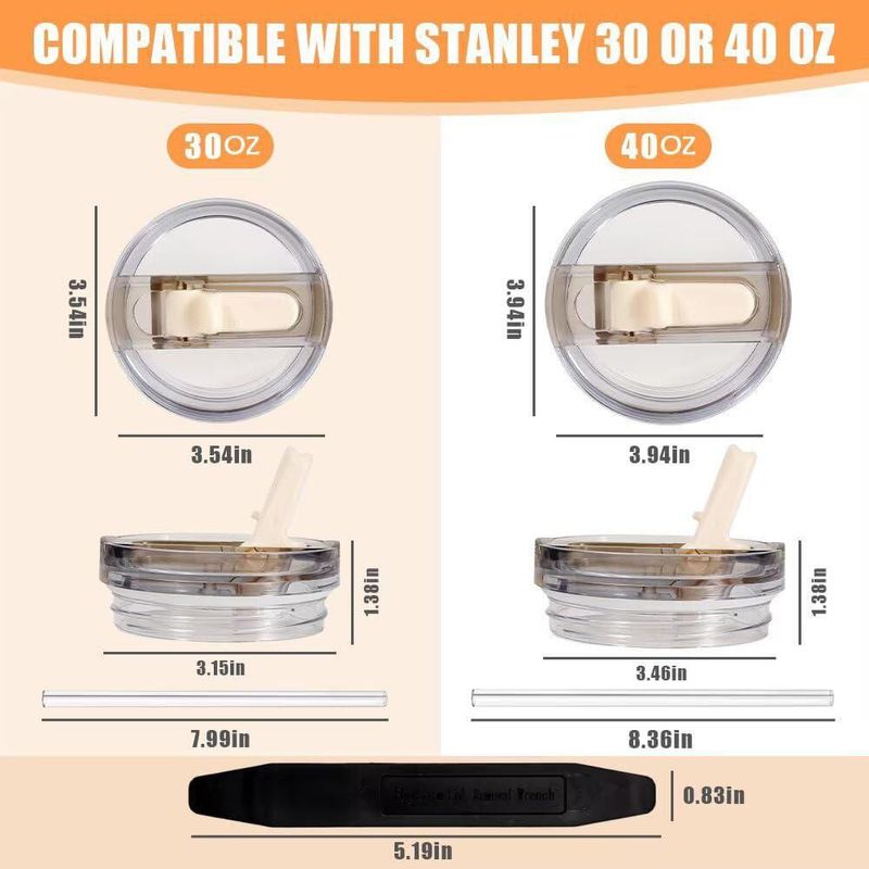 Tapa para vaso HWHIEUAIK 1200 ml con pajilla plegable – Pack de 2