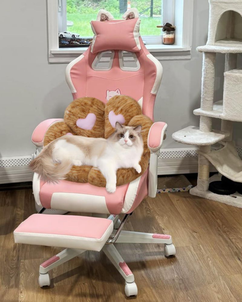 Almohada MOONBEEKI 71 cm de Peluche con Forma de Pata de Gato