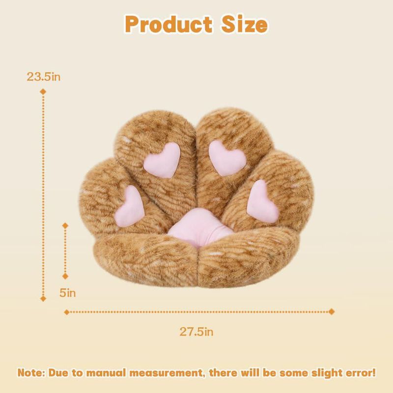 Almohada MOONBEEKI 71 cm de Peluche con Forma de Pata de Gato