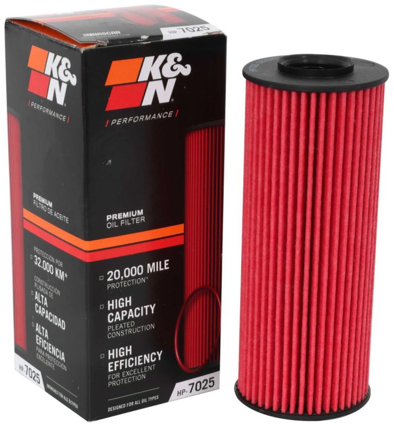Filtro de aceite K&N HP-7025 32.000 km alta eficiencia