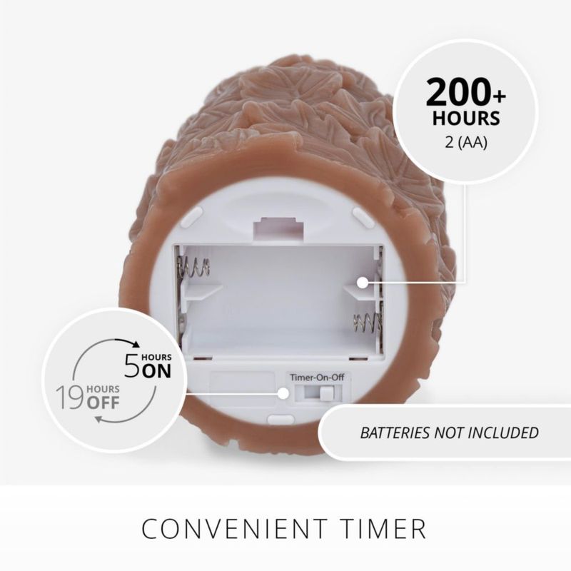 Vela LED Luminara 9 cm x 16 cm Caramelo Café