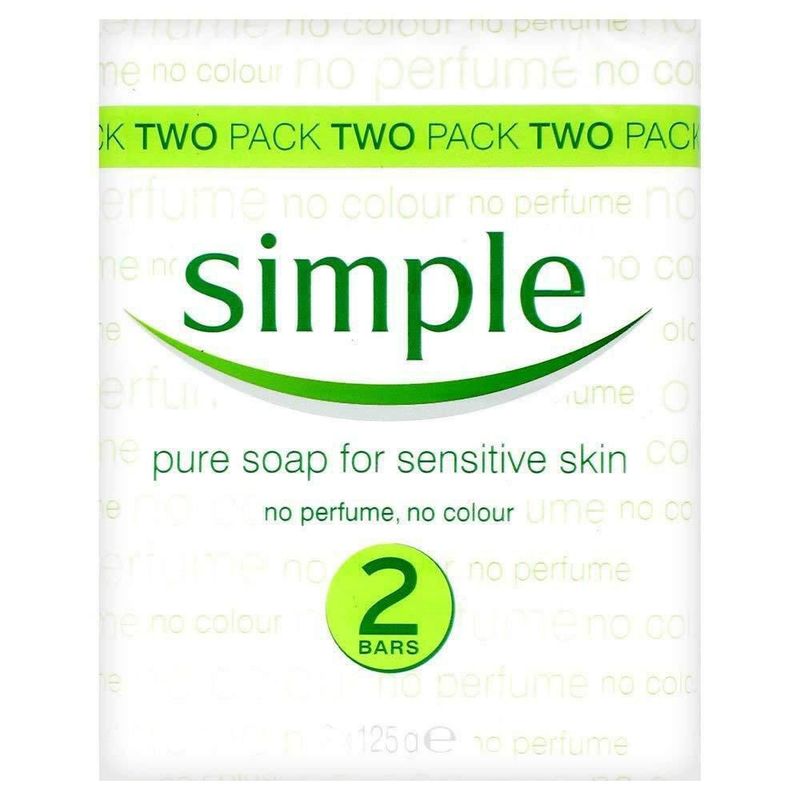 Jabón Simple 250 g Pack de 2 para Piel Sensible