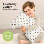 Almohada KeaBabies 30 × 46 cm con diseño de construcción y funda