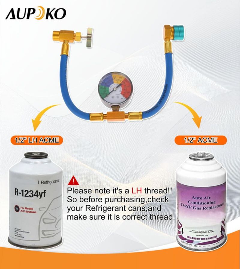 Kit de Manguera de Refrigerante Aupoko 1/2" LH R1234YF