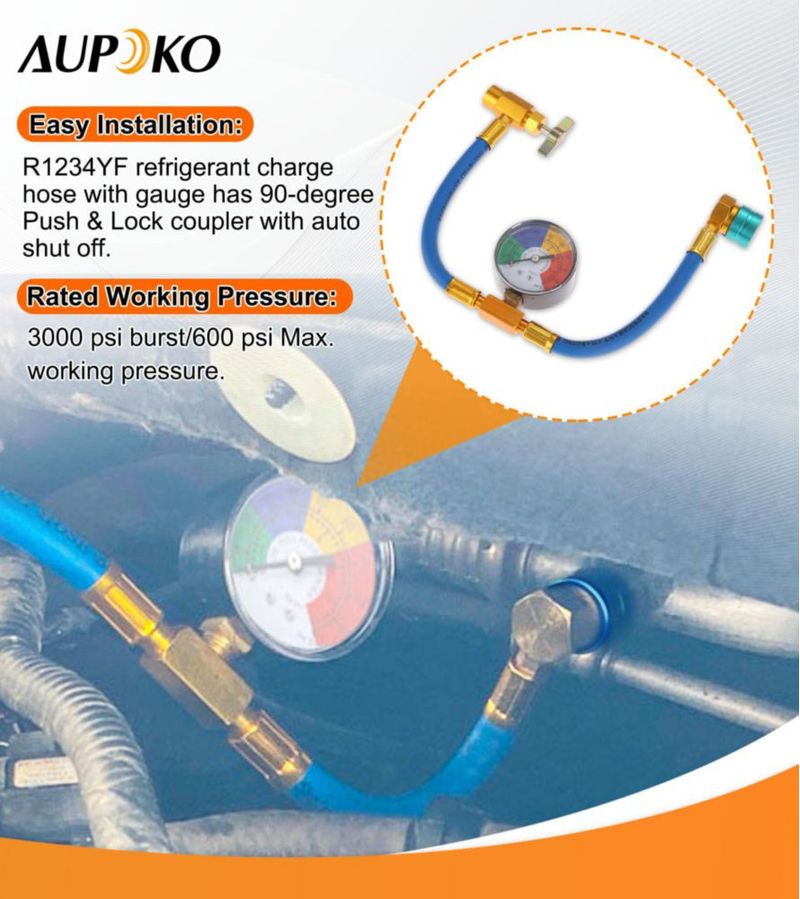 Kit de Manguera de Refrigerante Aupoko 1/2" LH R1234YF