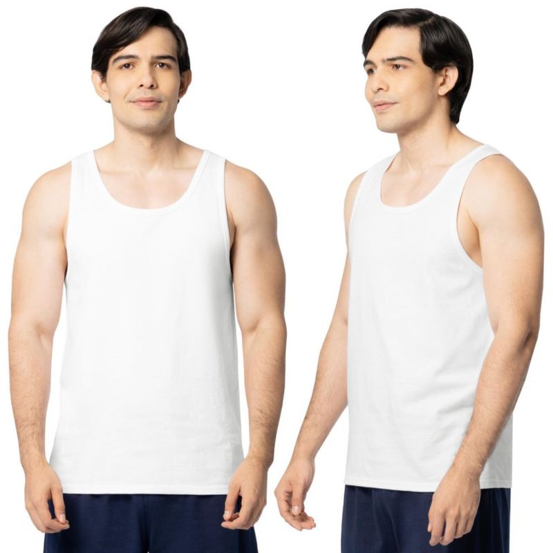 Camiseta sin mangas Fruit of the Loom 2 unidades White Ice XXL