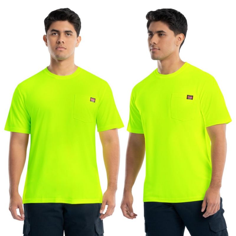 Camiseta Wrangler pack de 2 color amarillo de seguridad talla XXL