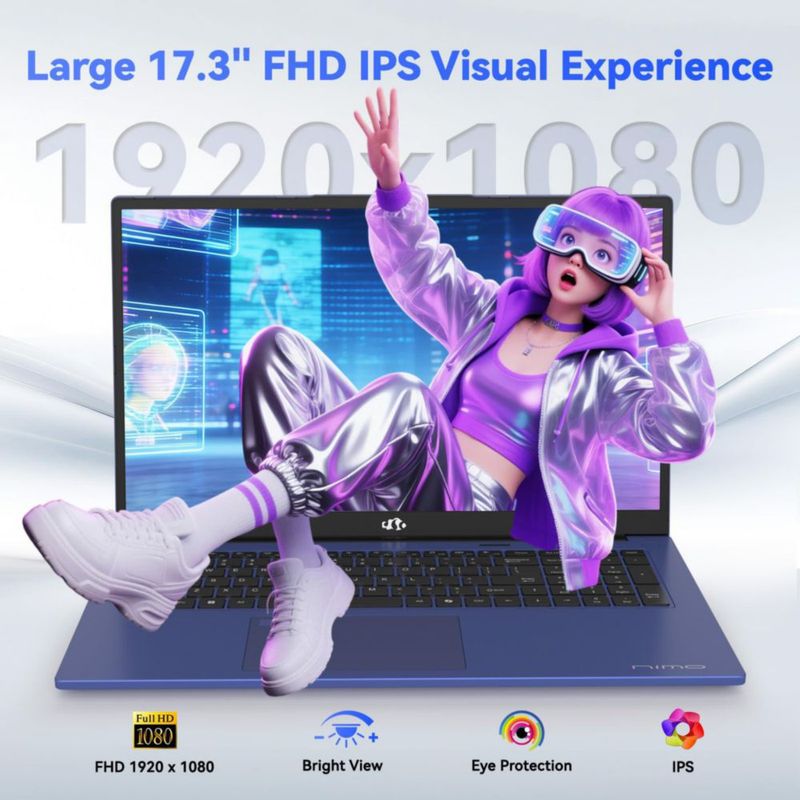 Portátil NIMO 17.3" R7 7735HS 16 GB RAM 256 GB SSD