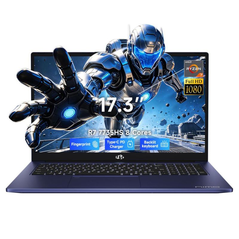 Portátil NIMO 17.3" R7 7735HS 16 GB RAM 256 GB SSD