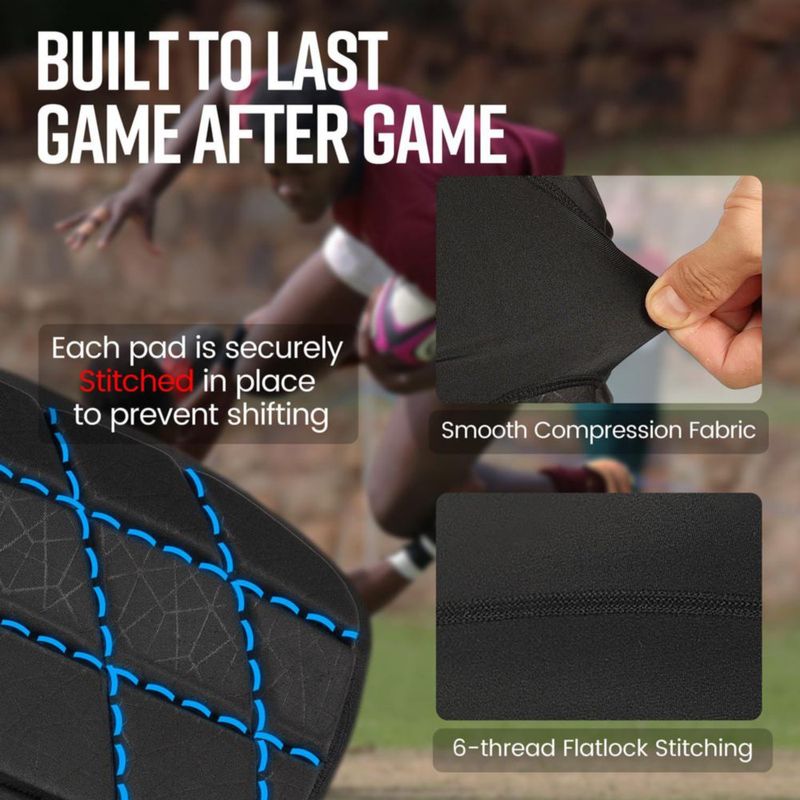 Faja protectora de fútbol americano Victridge de 5 almohadillas para cadera muslo y cóccix