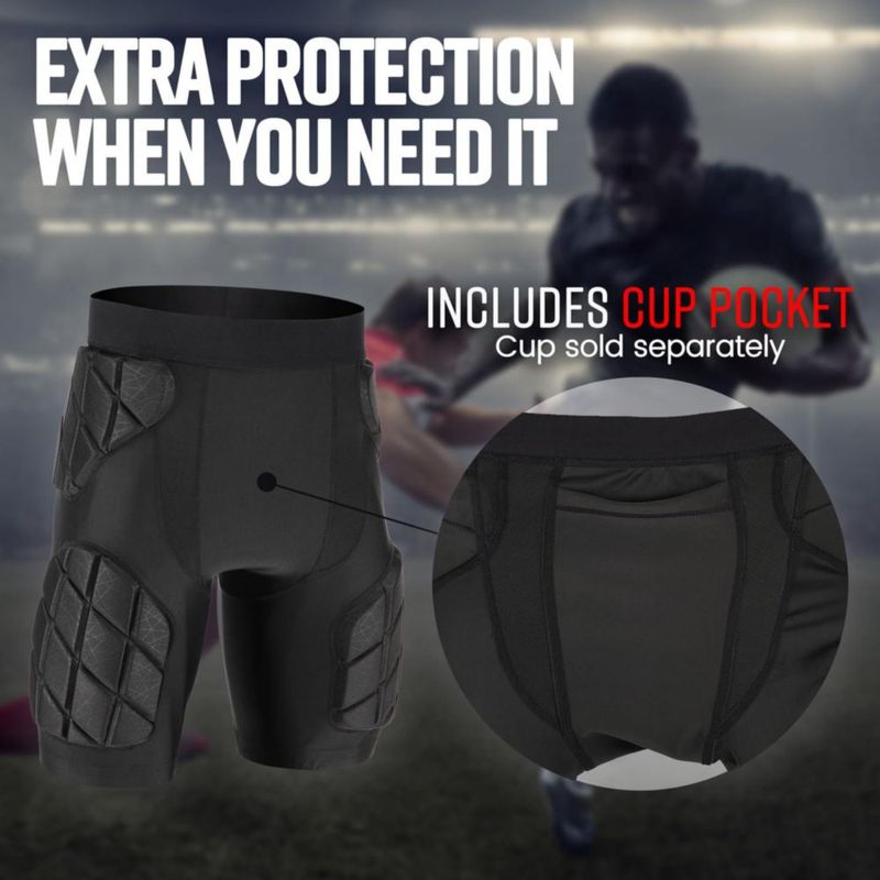 Faja protectora de fútbol americano Victridge de 5 almohadillas para cadera muslo y cóccix