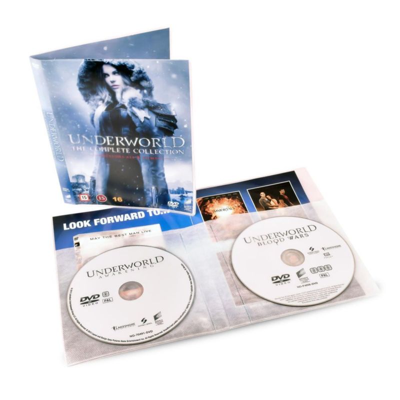 Fundas para DVD tarifold paquete de 50 doble con fieltro
