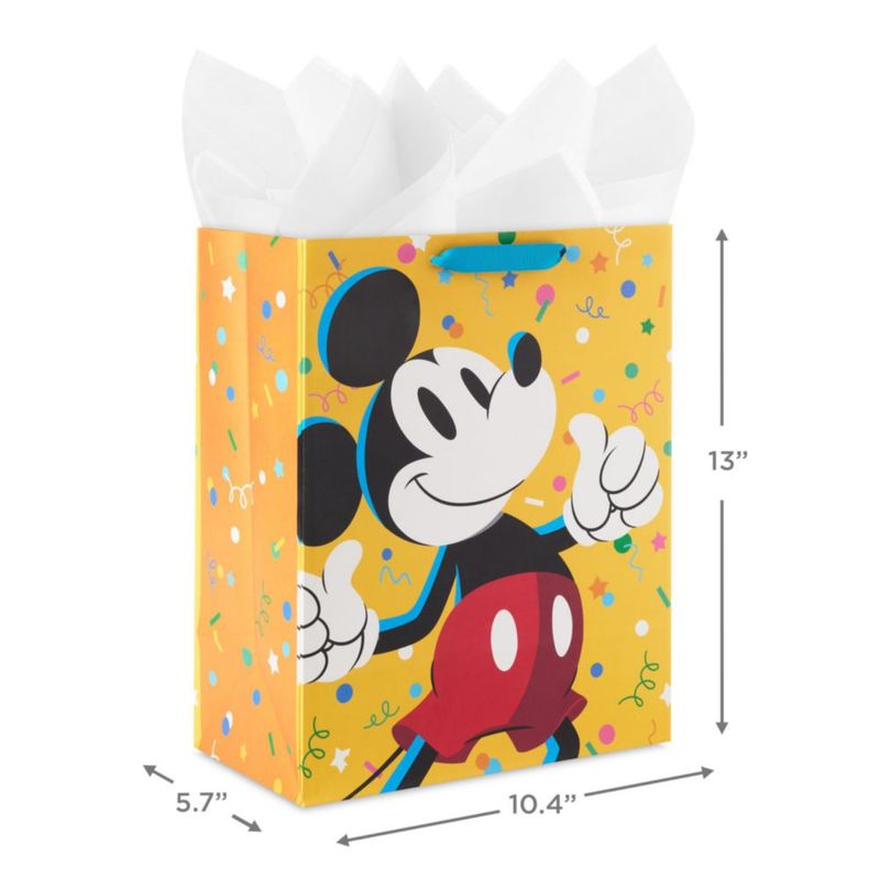 Bolsa de regalo Hallmark 33 cm Mickey Mouse amarilla