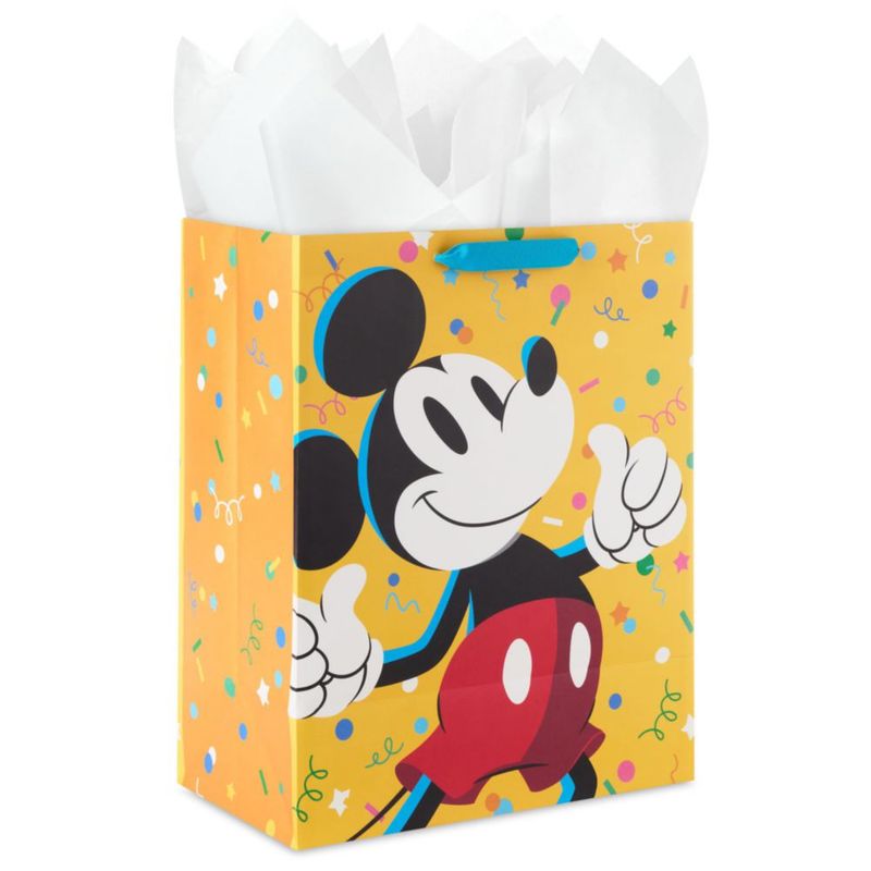 Bolsa de regalo Hallmark 33 cm Mickey Mouse amarilla