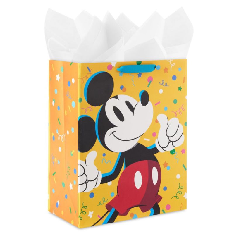 Bolsa de regalo Hallmark 33 cm Mickey Mouse amarilla