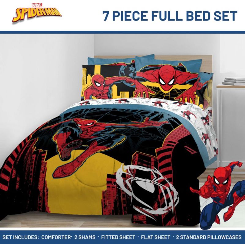 Juego de cama completo Spiderman 7 piezas – Full – Jay Franco