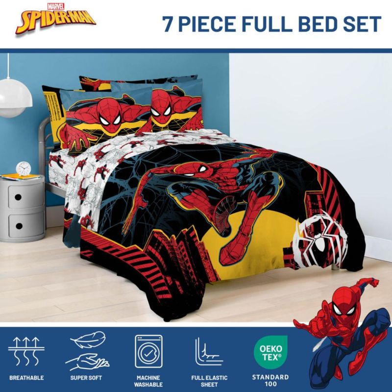 Juego de cama completo Spiderman 7 piezas – Full – Jay Franco