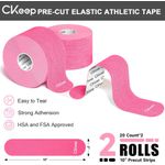 Cinta de Kinesiología CKeep 40 Unidades en Tiras Pre-cortadas Color Rosa