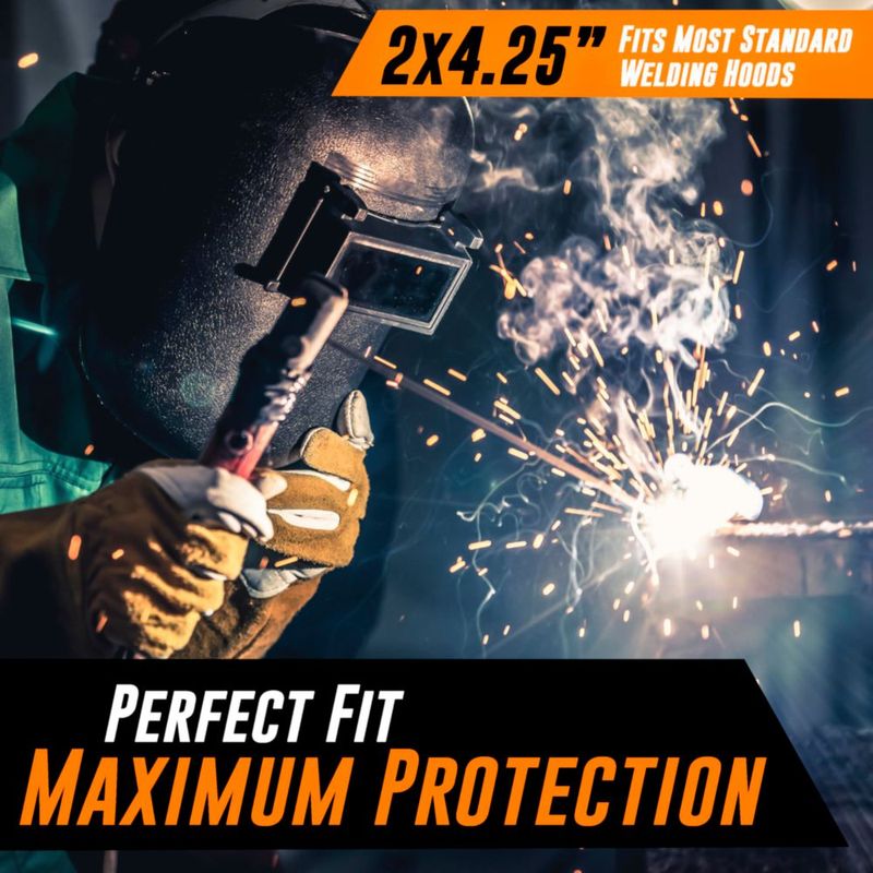 Cobertura de lente de soldadura AMERICAN MUTT TOOLS 5 × 11 cm (paquete de 25)
