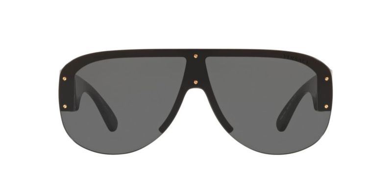 Gafas de sol Versace Man con montura negra y lentes gris oscuro de 0 mm