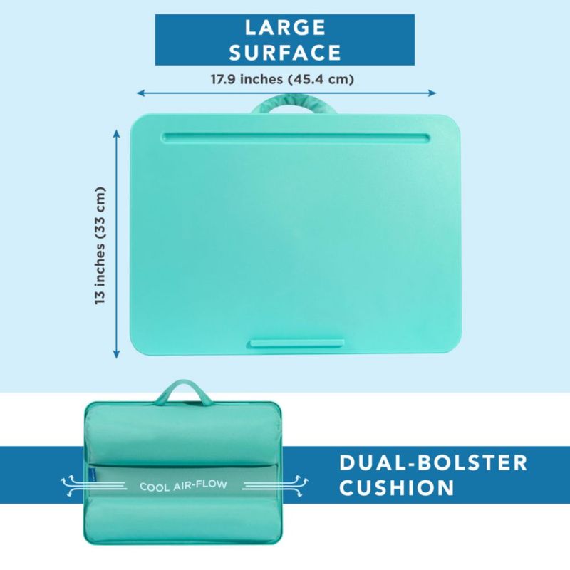 Mesa de Regazo LapGear 43 cm Aqua Sky para Portátil de 17 pulgadas