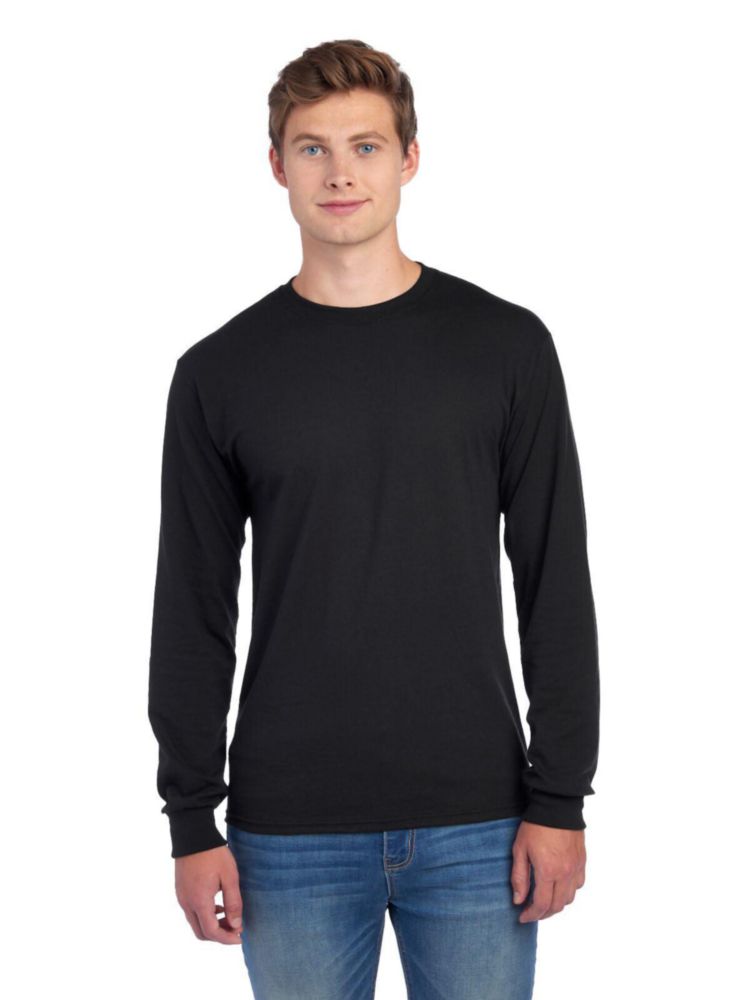 Camisa de manga larga para hombre Jerzeus negra talla L