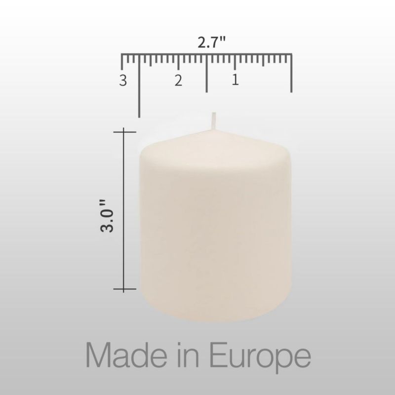 Velas pilar Home Lights 7x7 cm (paquete de 6) blancas