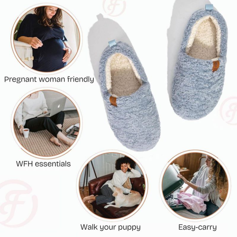 Pantufla EverFoams 7-8 EE. UU. Azul Claro de Espuma Viscoelástica