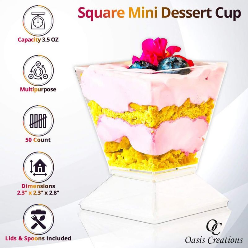 Vasos para postre Oasis Creations 100 ml 400 unidades transparentes